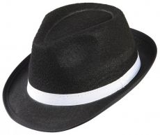 Mafiánský klobouk fedora - černý