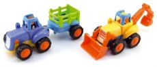 Dětská hračka Traktor s vlekem a Buldozer