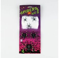 Pavouci sada - pavučina a 6 pavouků