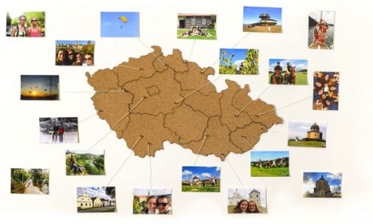 Samolepící korková mapa Moje Česko