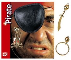 Pirátská klapka s naušnicí na klipsnu