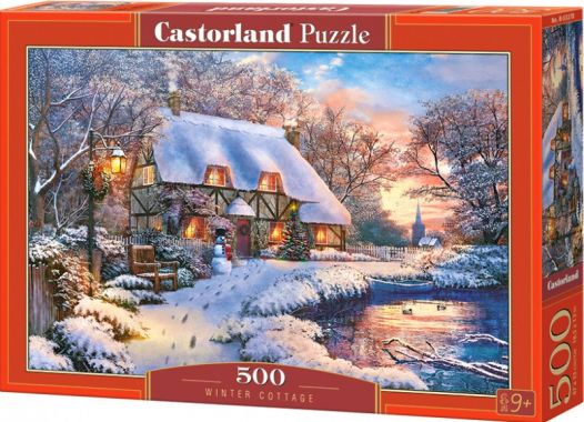 Puzzle 500 dílků - Chatička v zimě