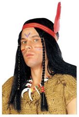 Paruka Indián-Indiánka s čelenkou