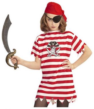 Dětský karnevalový kostým Pirátka s pruhy